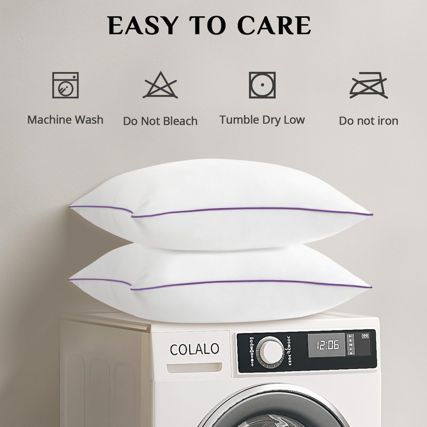 4-Pack Down Alternative Bed Pillows, Standard Size