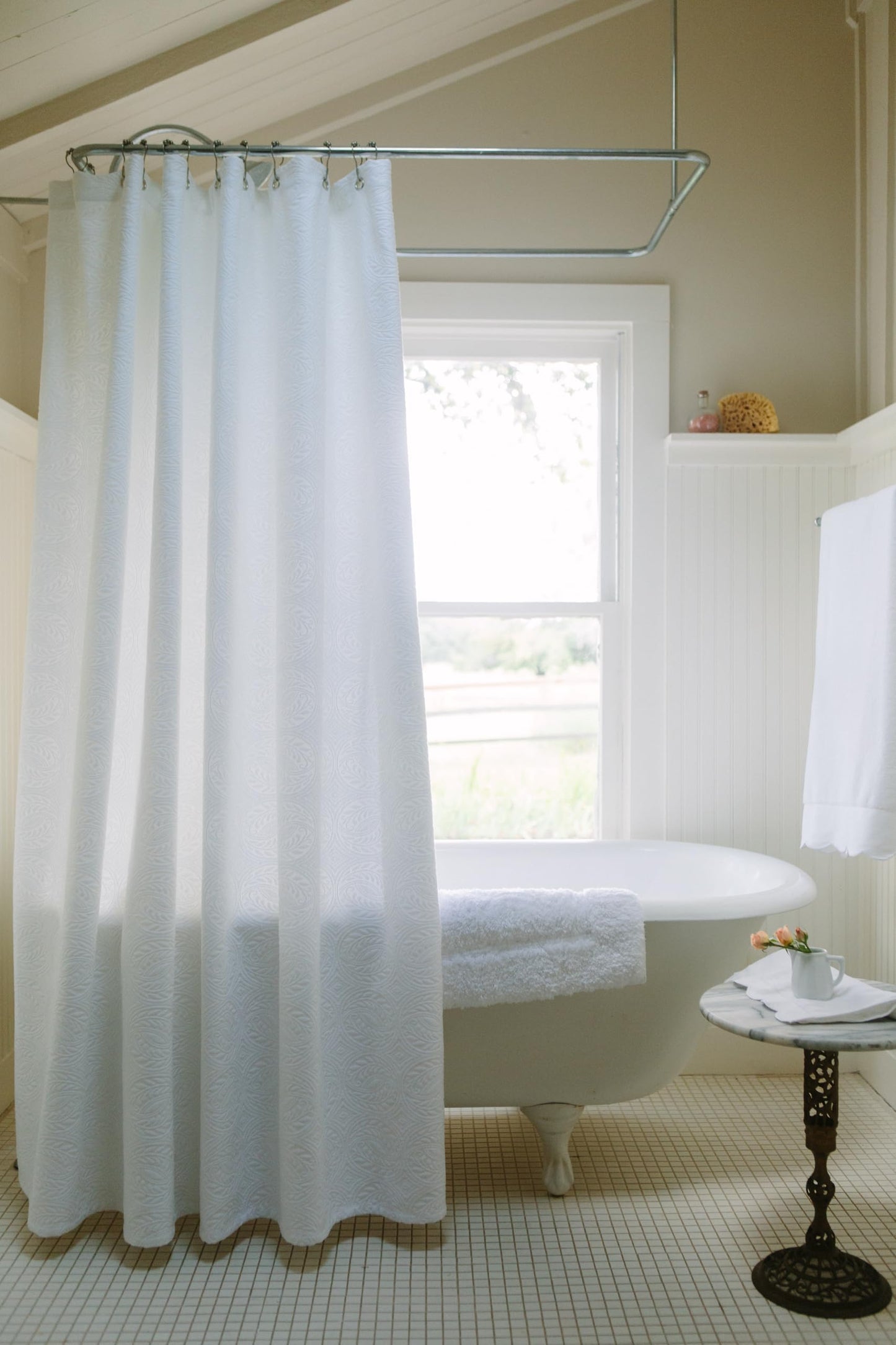 Vienna Cotton Matelassé Shower Curtain