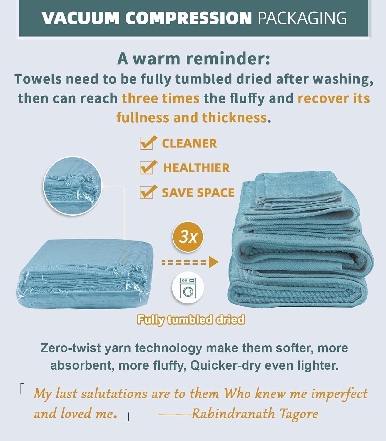 Luxury Cotton Bath Towel Set