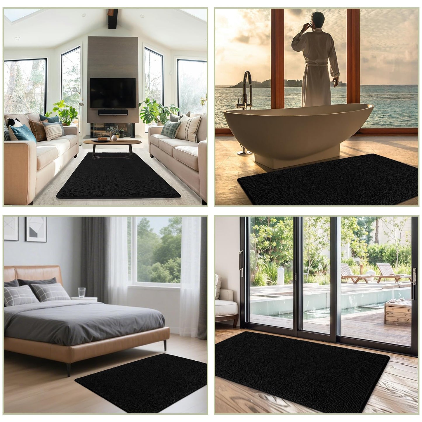 Extra Large Chenille Bath Runner Rug
