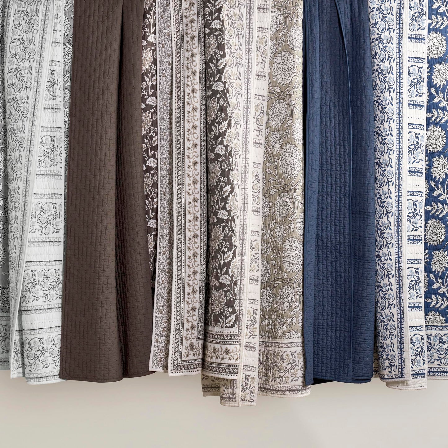 Reversible Floral Cotton Quilt Set King/Cal King Size