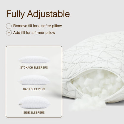 Adjustable Memory Foam Toddler Pillow for Sleeping