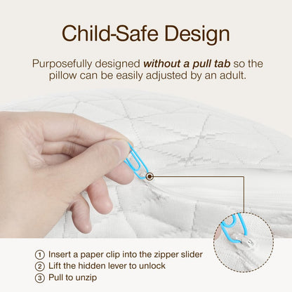Adjustable Memory Foam Toddler Pillow for Sleeping
