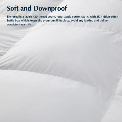 All-Season Down Comforter Insert, King Size