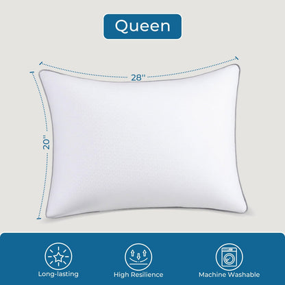 4-Pack Firm Down Alternative Pillows, Queen Size