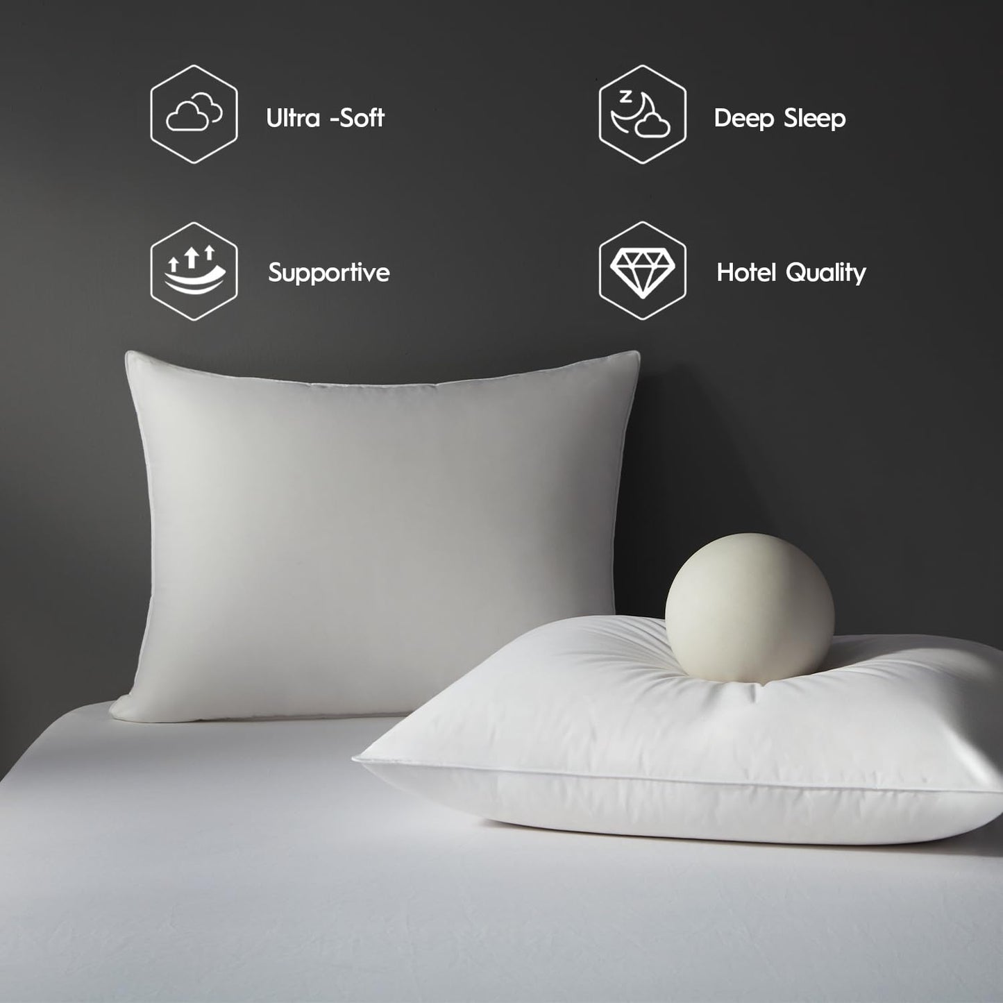 Premium Down & Feather Bed Pillow, Queen Size