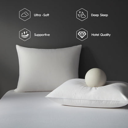 2-Pack Down & Feather Bed Pillows, Standard Size