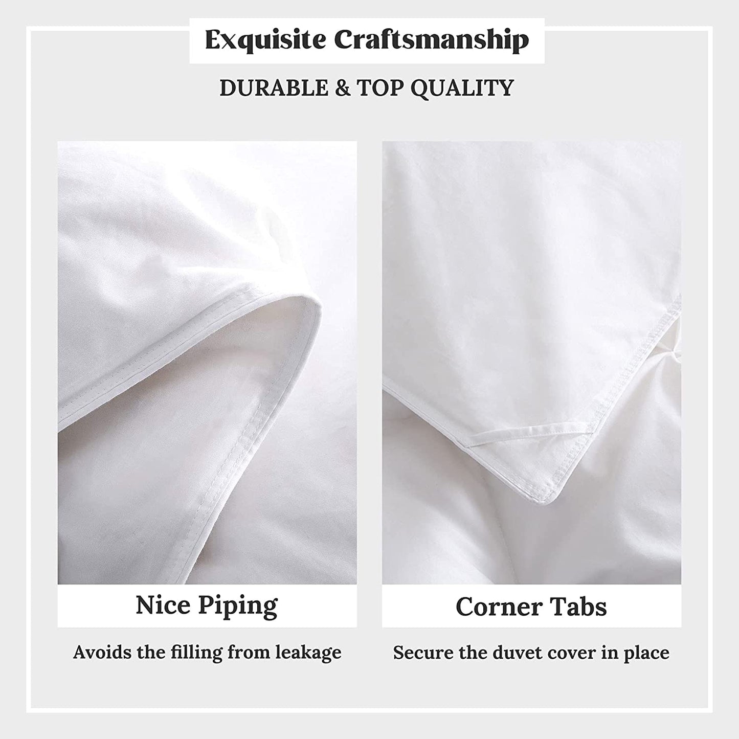 King Goose Down Comforter – 800 Fill Power Cotton Duvet Insert