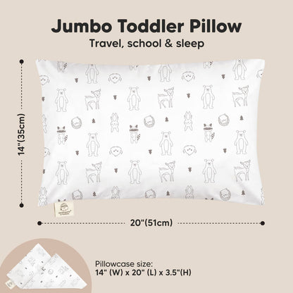 Organic Cotton Toddler Pillow with Pillowcase