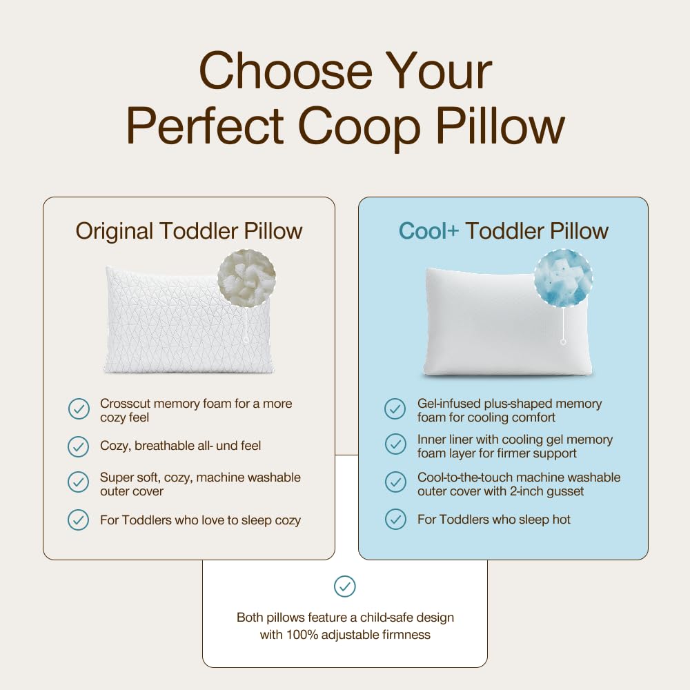 Adjustable Memory Foam Toddler Pillow for Sleeping