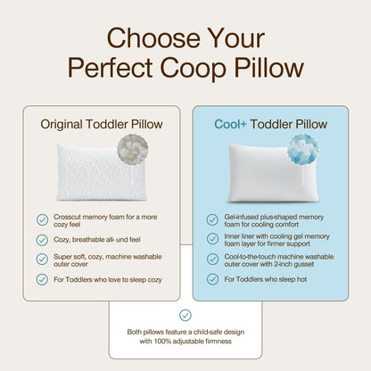 Adjustable Memory Foam Toddler Pillow for Sleeping