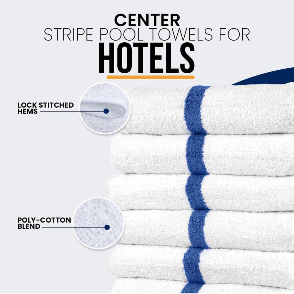 120-Pack Quick-Dry Cotton Pool Towels, White