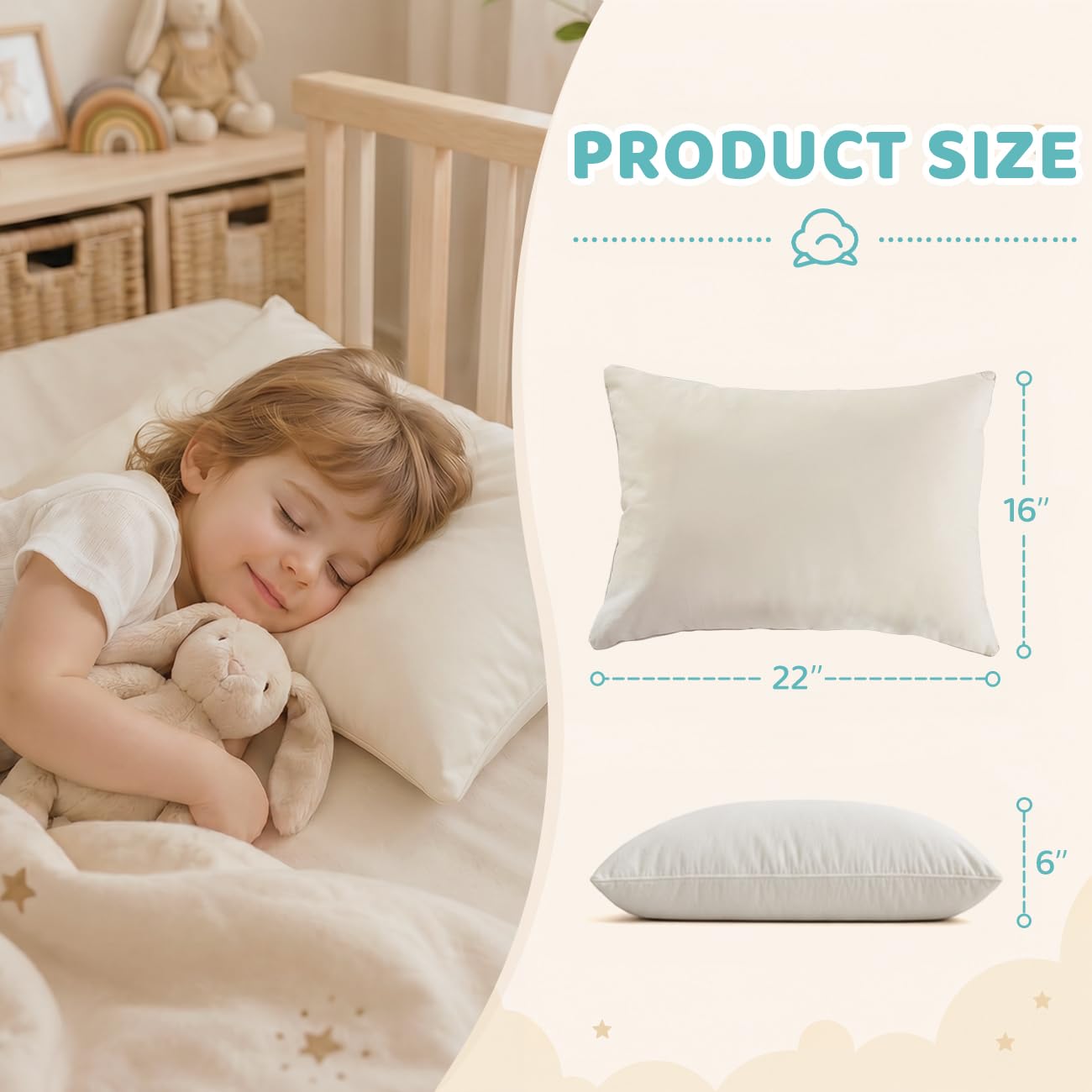 Adjustable Youth Pillow for Kids Ages 4–12