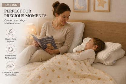 2-Pack Ergonomic Memory Foam Kids Pillow Set