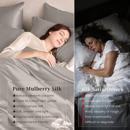 100% Mulberry Silk Sheet Set Queen Size – 4 Piece