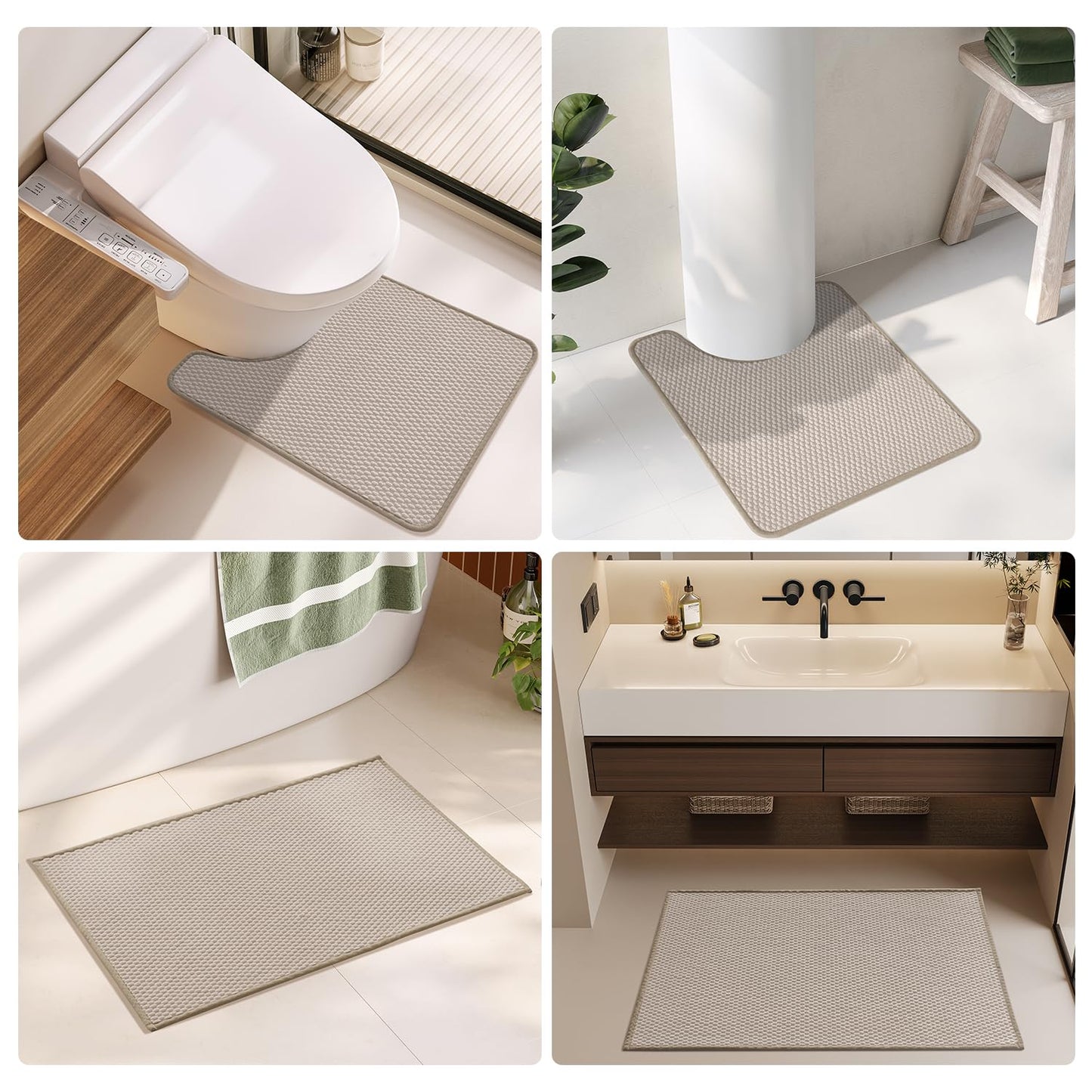 Quick Dry Low Pile Bath Runner Rug