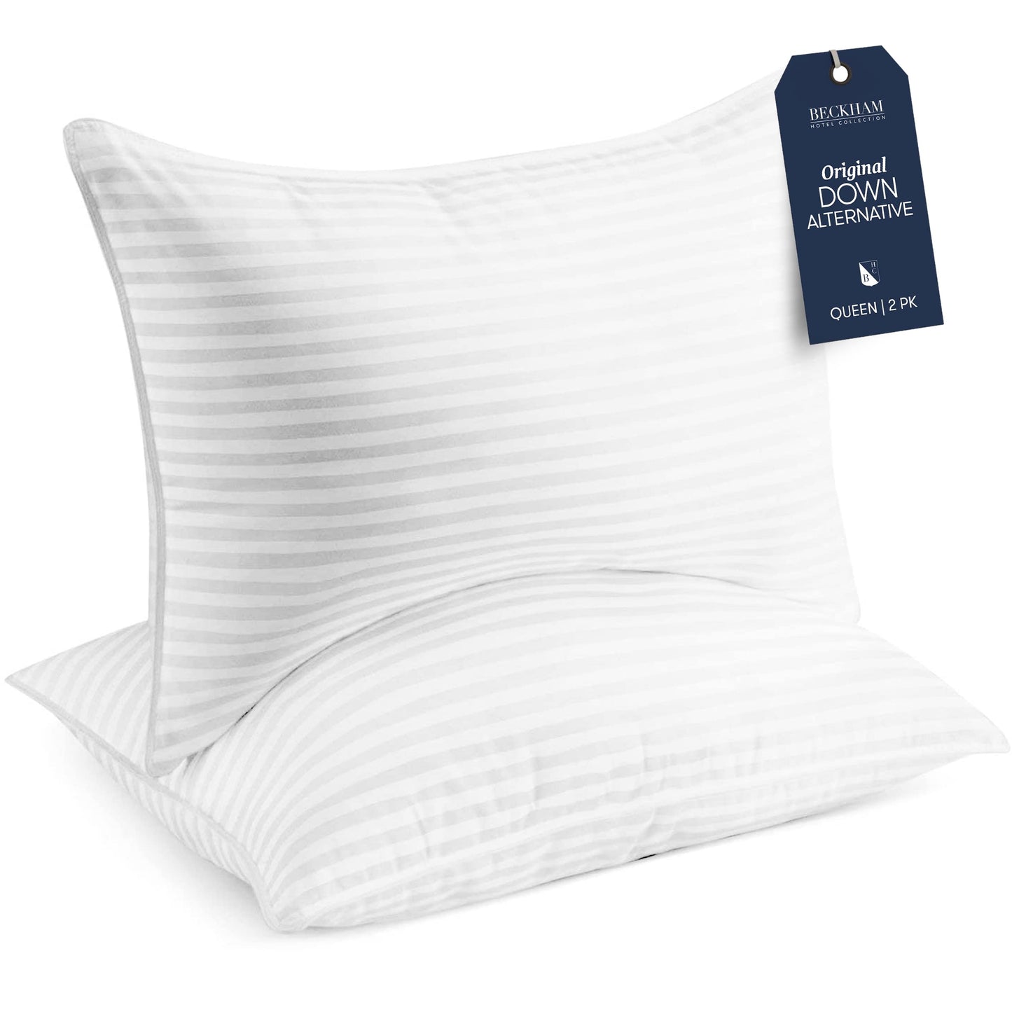 2-Pack Down Alternative Bed Pillows, Queen Size