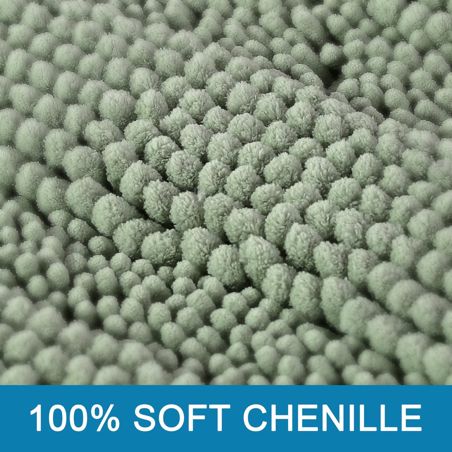 Chenille Striped Bath Rug Set