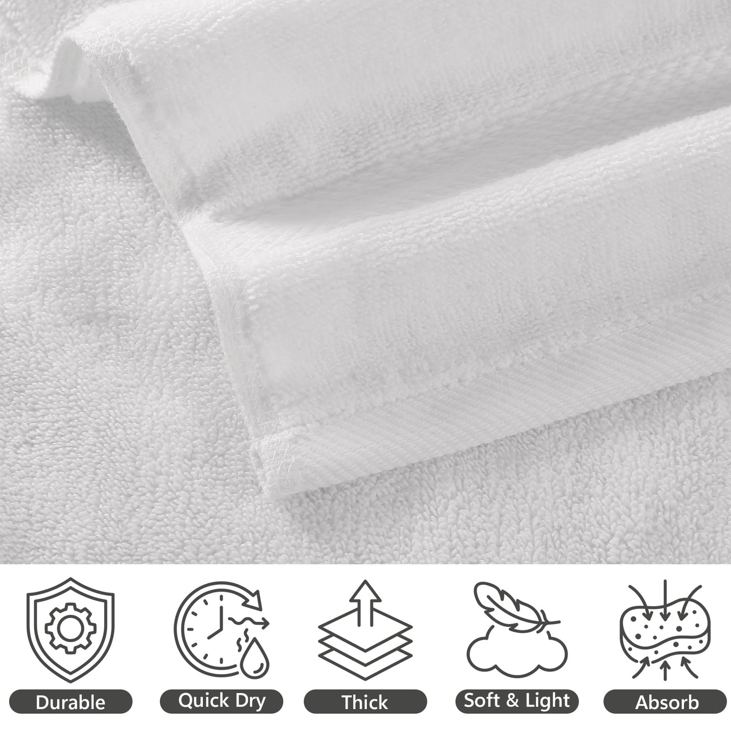 10-Pack Cotton Fingertip Towels for Bathroom Use