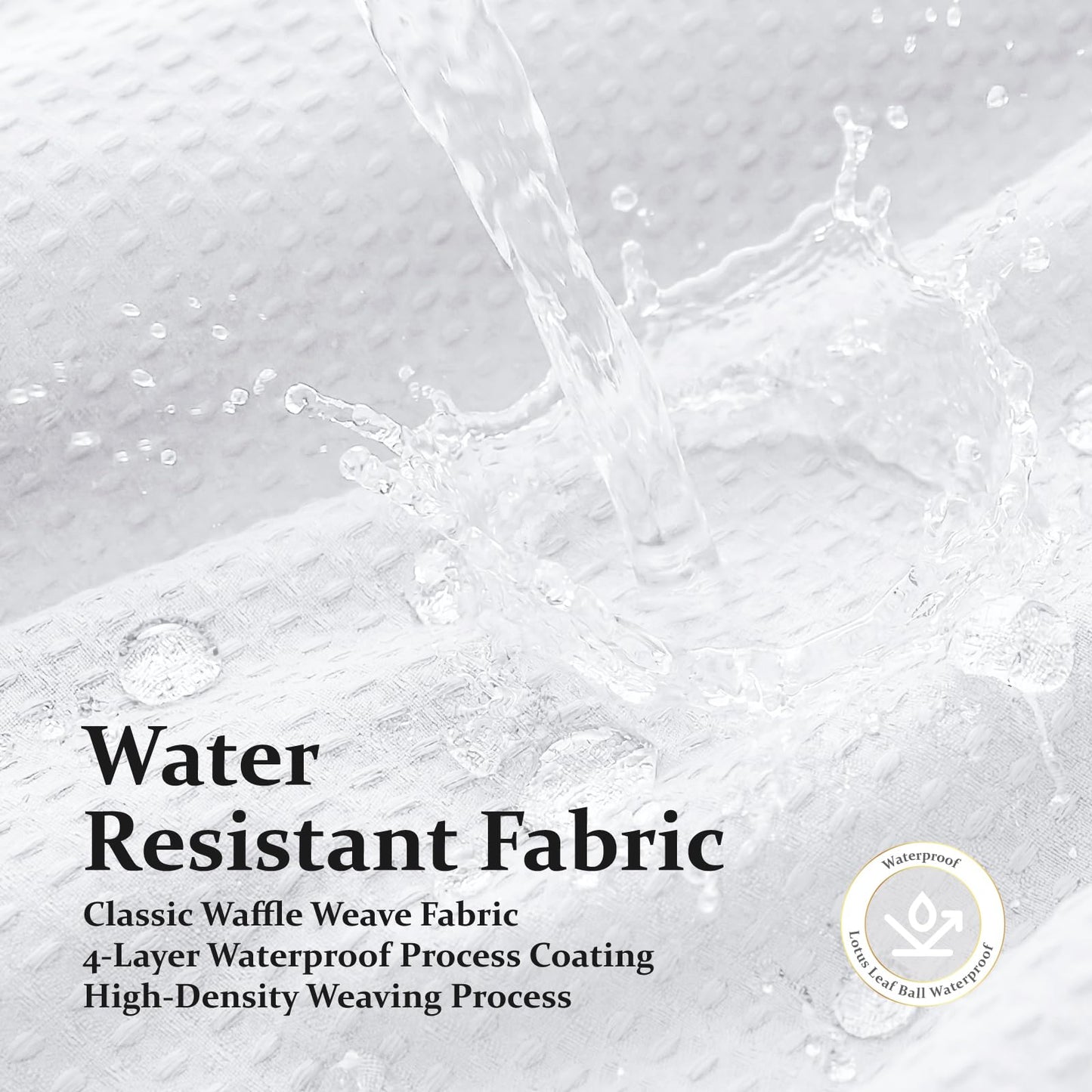 Waffle Weave Hotel Style Shower Curtain