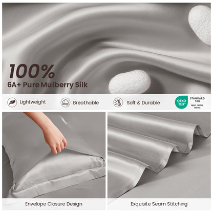 100% Mulberry Silk Sheet Set Queen Size – 4 Piece