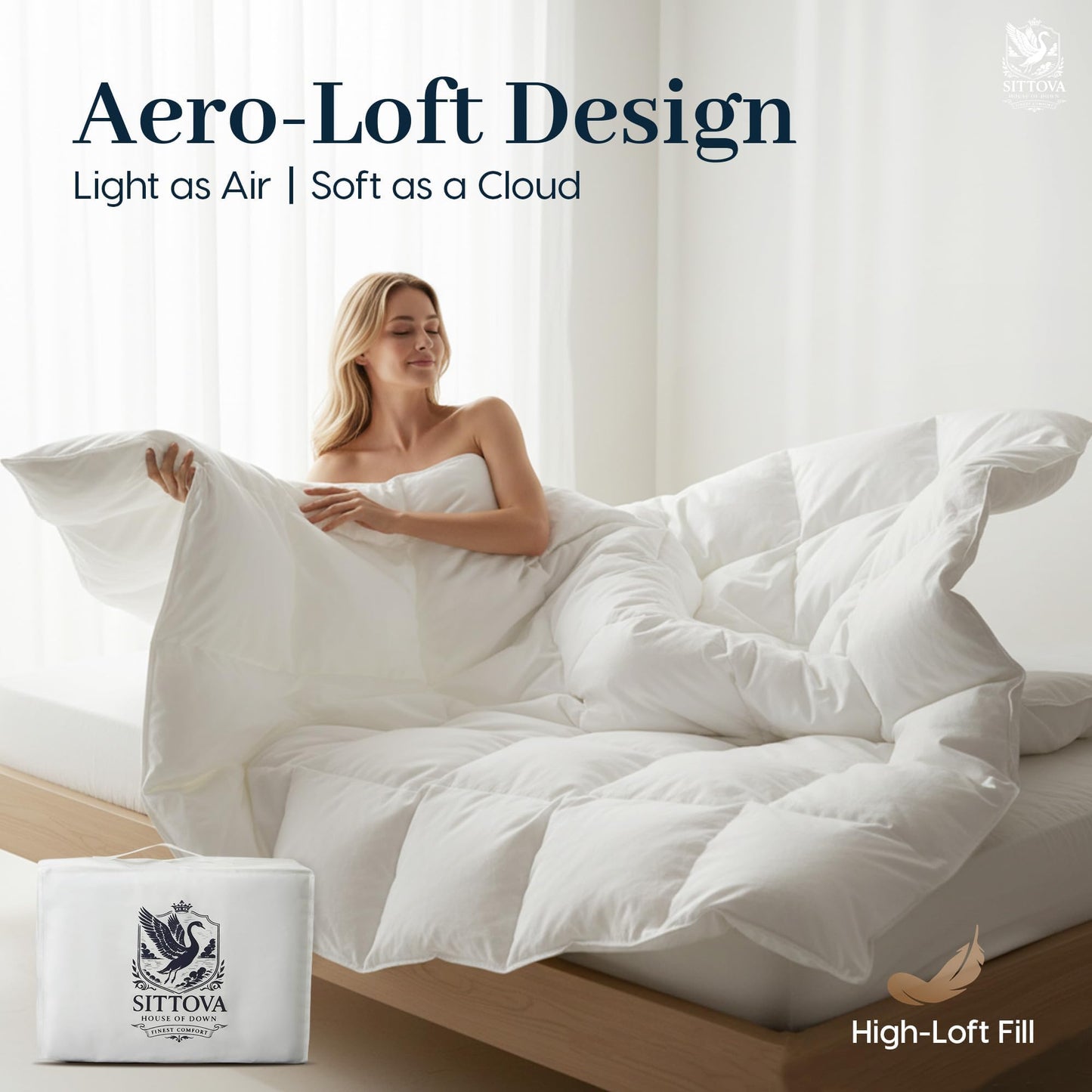 Lightweight Goose Down Duvet Insert, King Size