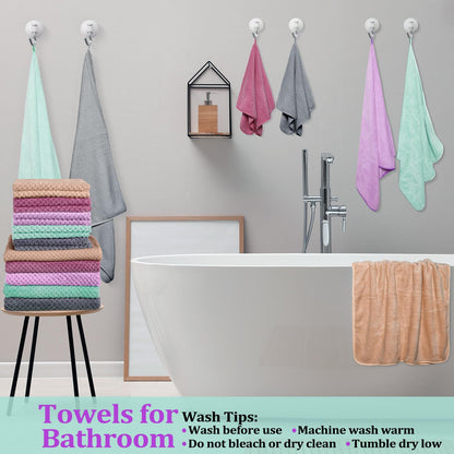 20-Piece Coral Velvet Bath Towel Set with Washcloths
