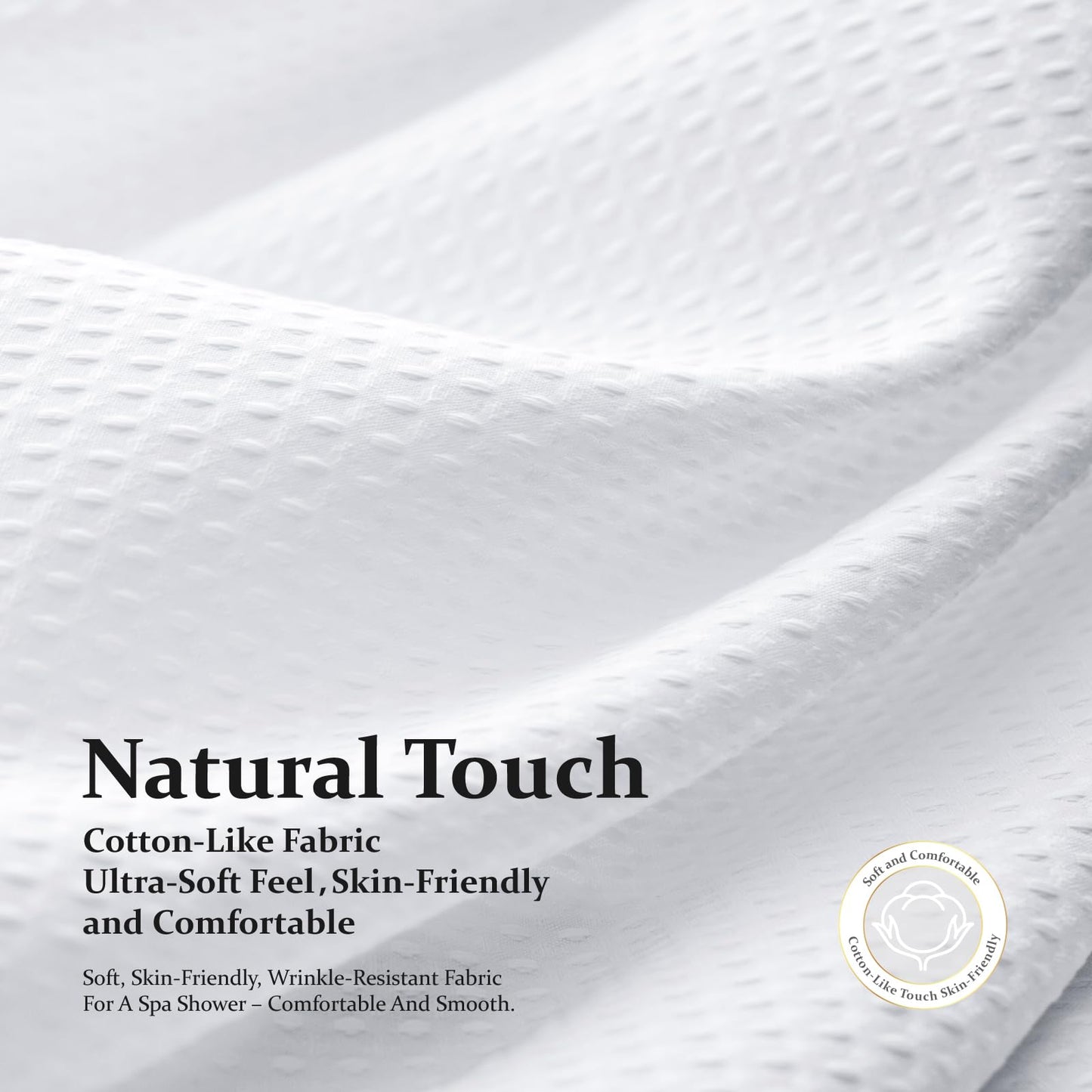 Waffle Weave Hotel Style Shower Curtain