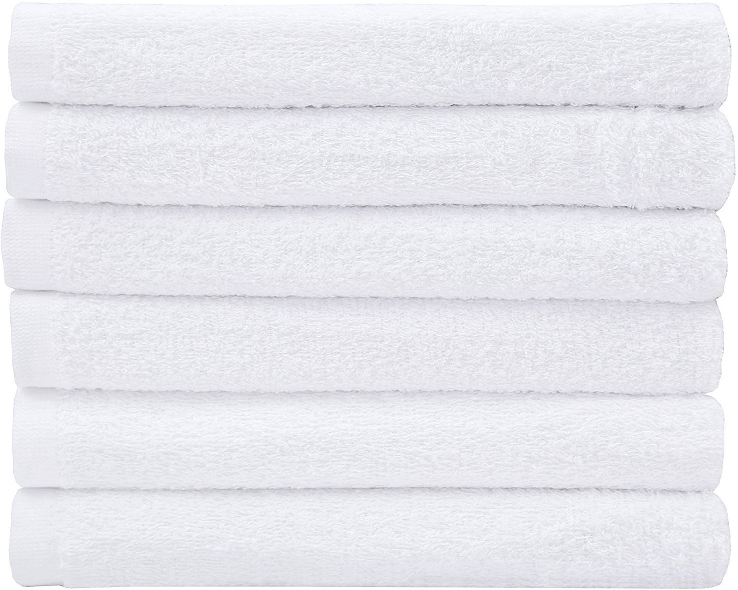 24-Pack Ring Spun Cotton Washcloths Set, White