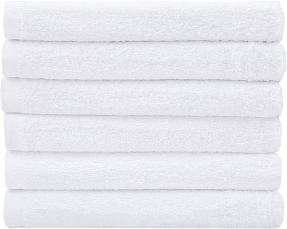 24-Pack Ring Spun Cotton Washcloths Set, White
