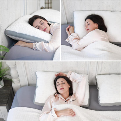2-Pack Adjustable Memory Foam Pillows, King Size