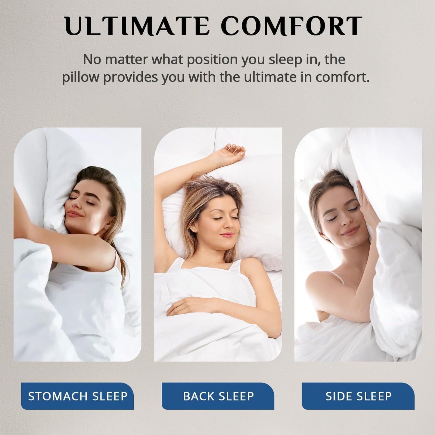 4-Pack Down Alternative Bed Pillows, Standard Size