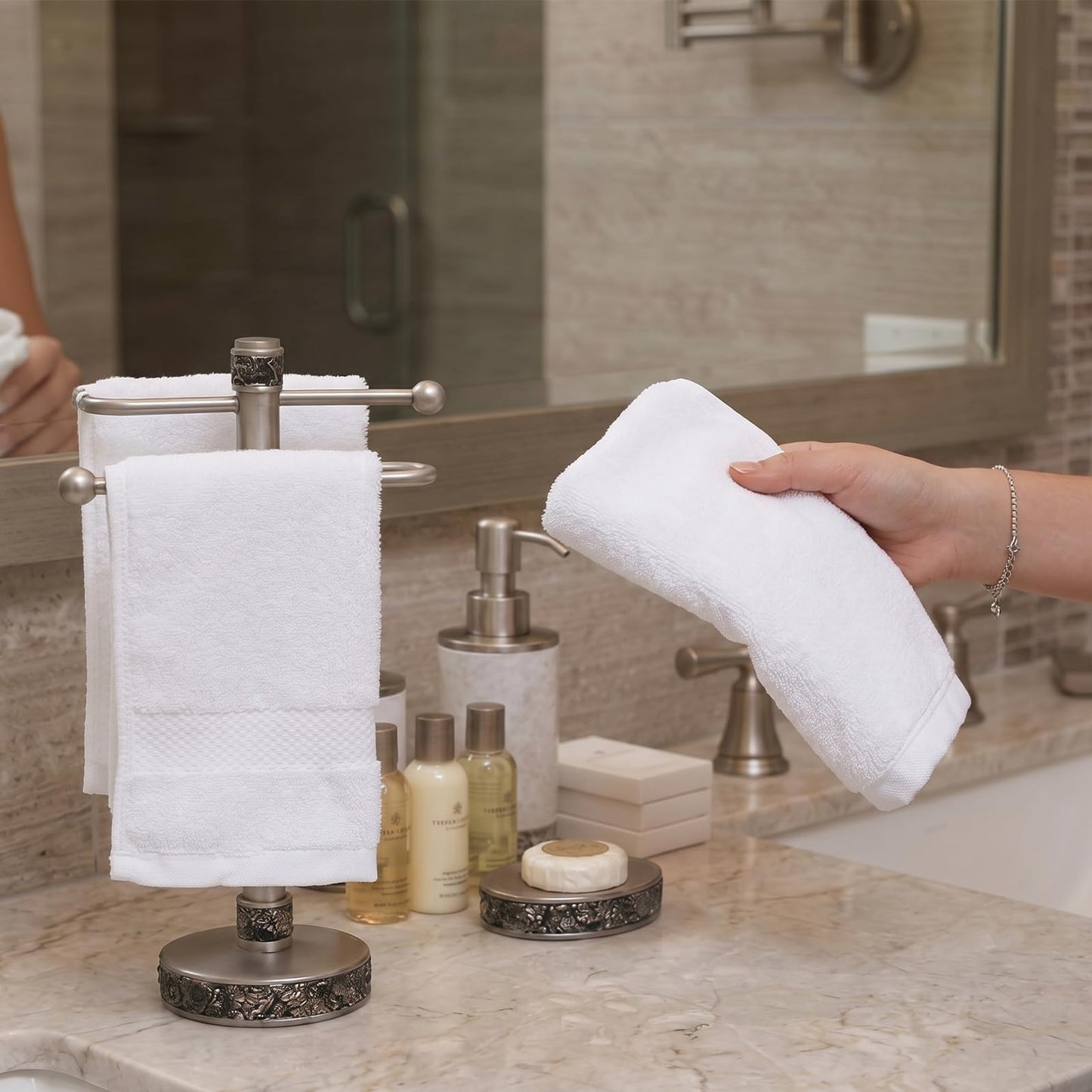 10-Pack Cotton Fingertip Towels for Bathroom Use