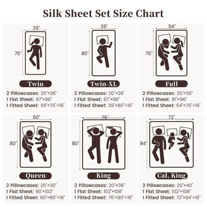 100% Mulberry Silk Sheet Set Queen Size – 4 Piece