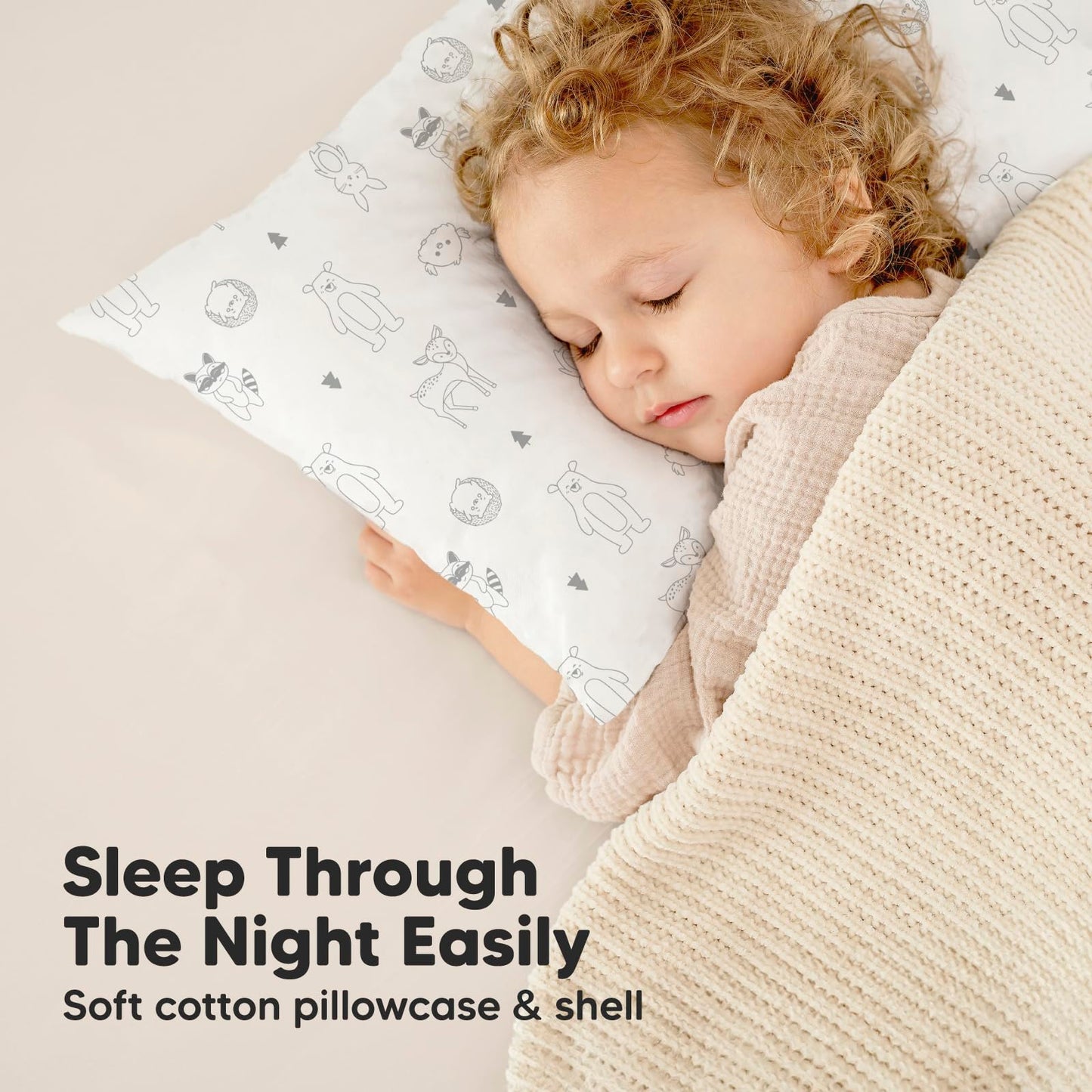 Organic Cotton Toddler Pillow with Pillowcase