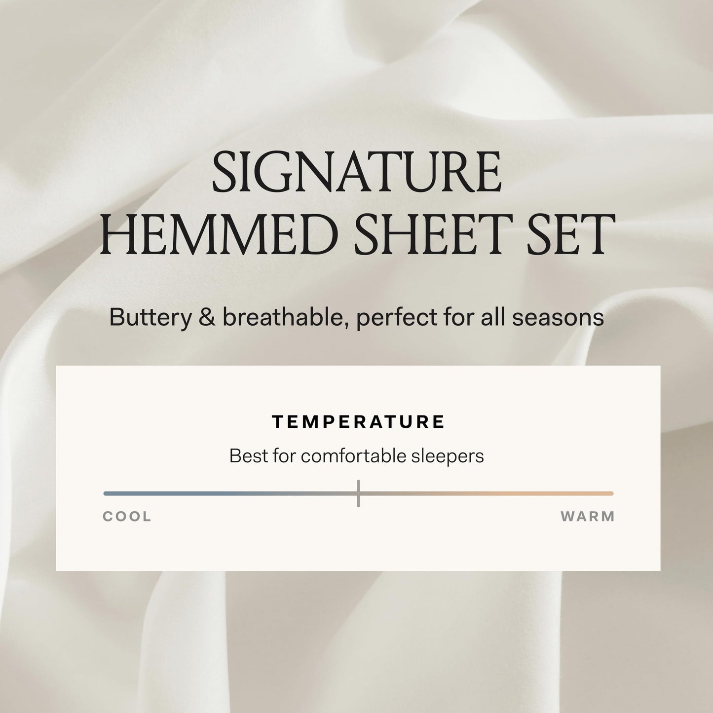 Organic Cotton Hemmed Sheet Set Twin XL Size