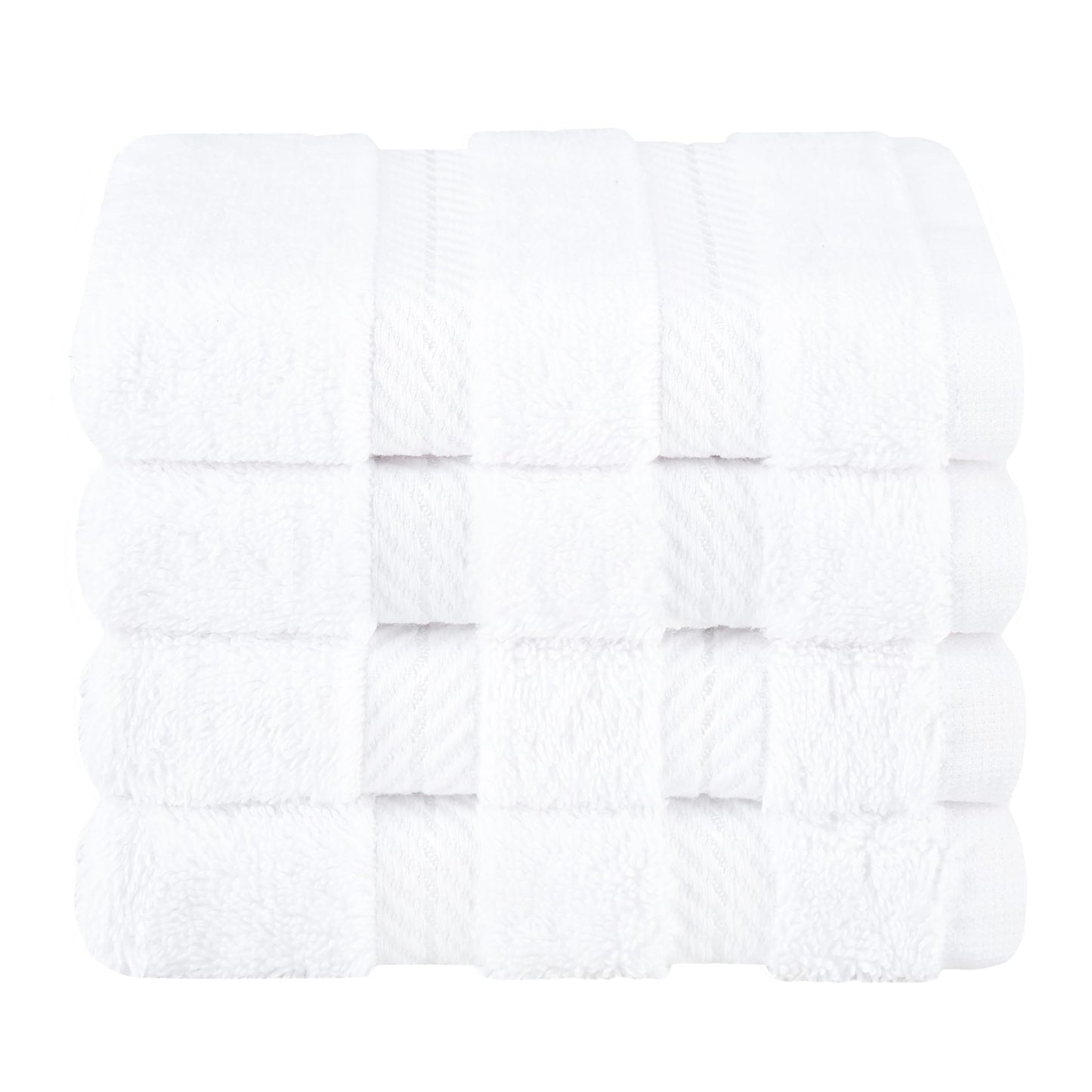 4-Piece Turkish Cotton Washcloth Set, 600 GSM