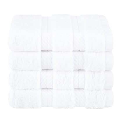 4-Piece Turkish Cotton Washcloth Set, 600 GSM