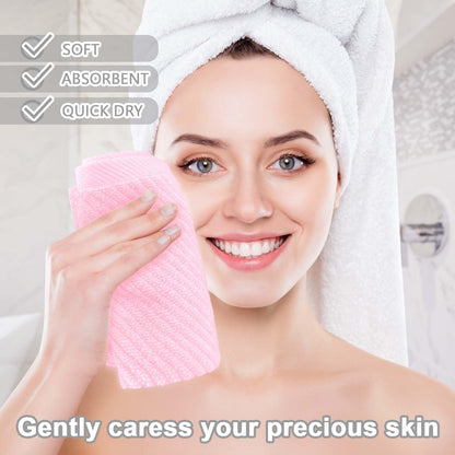 Luxury Cotton Facial Towels Set for Bathroom Use