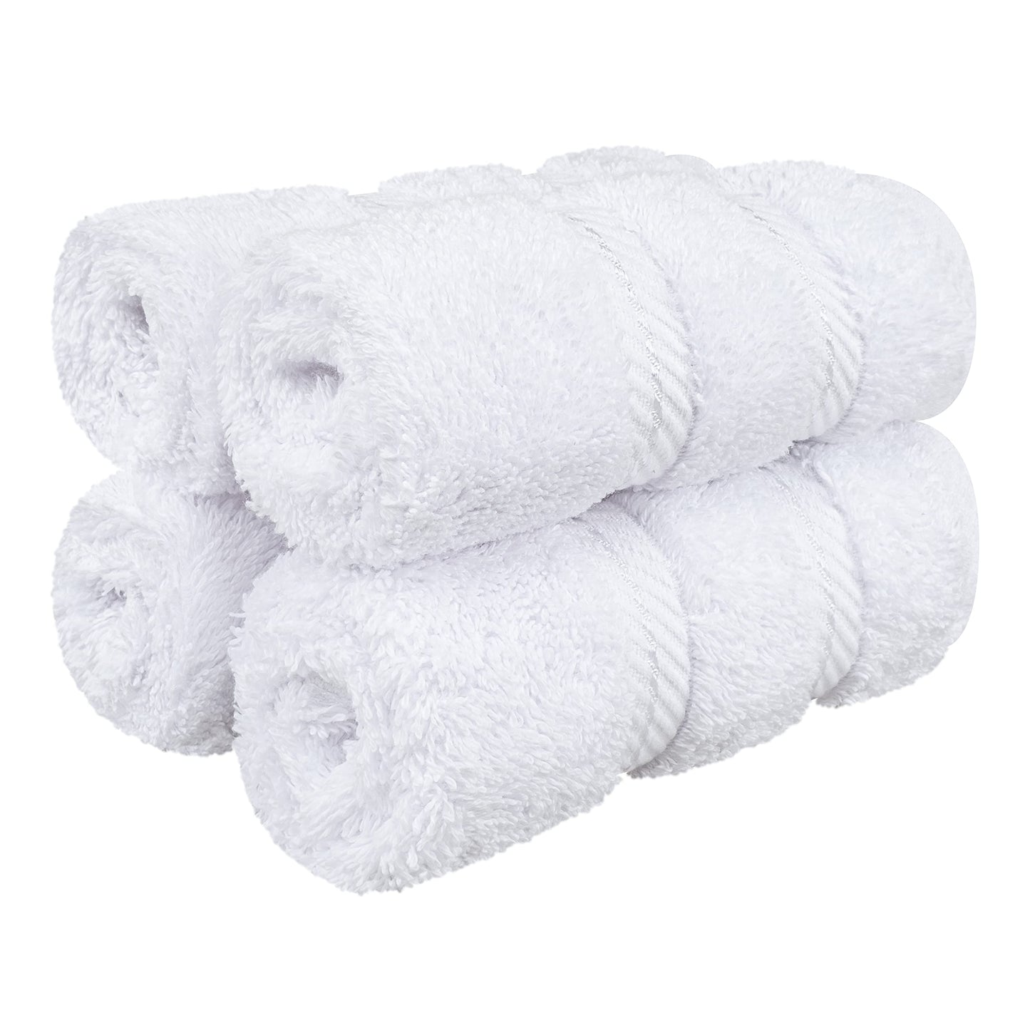 4-Piece Turkish Cotton Washcloth Set, 600 GSM