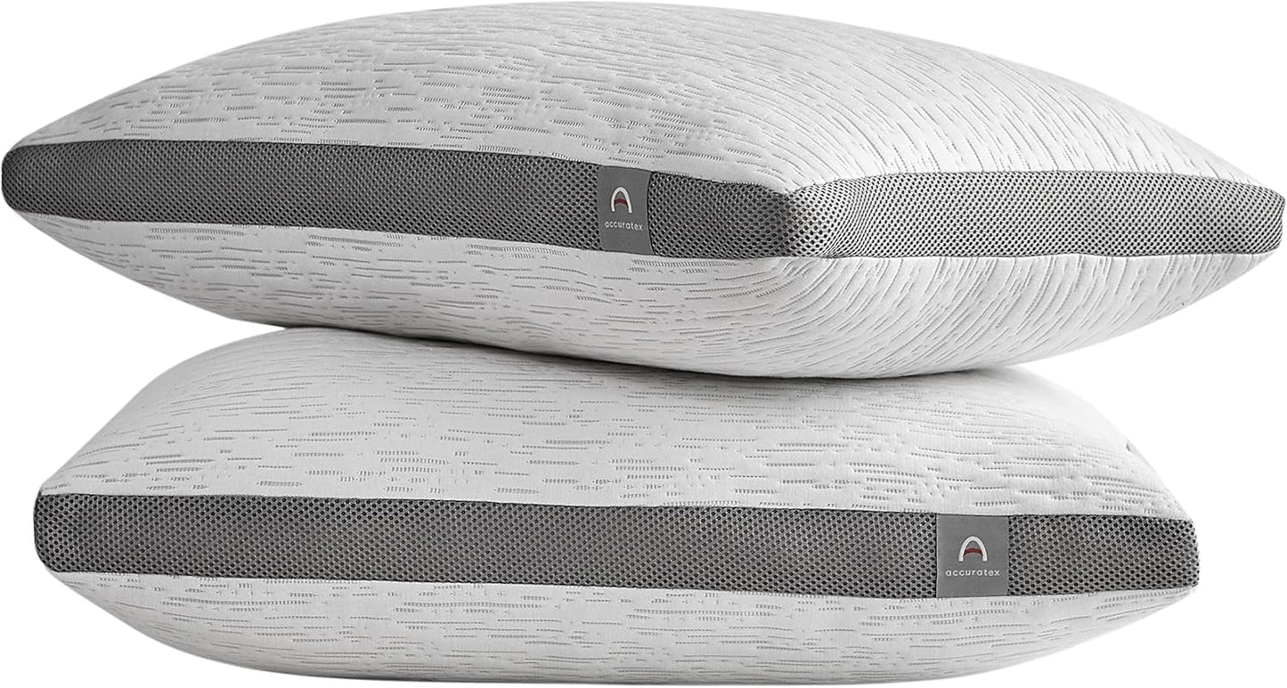 2-Pack Adjustable Memory Foam Pillows, King Size