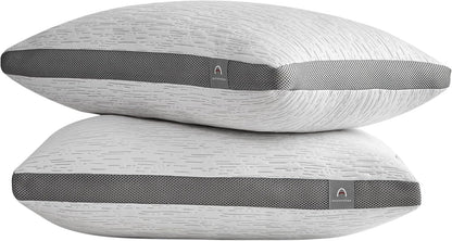 2-Pack Adjustable Memory Foam Pillows, King Size