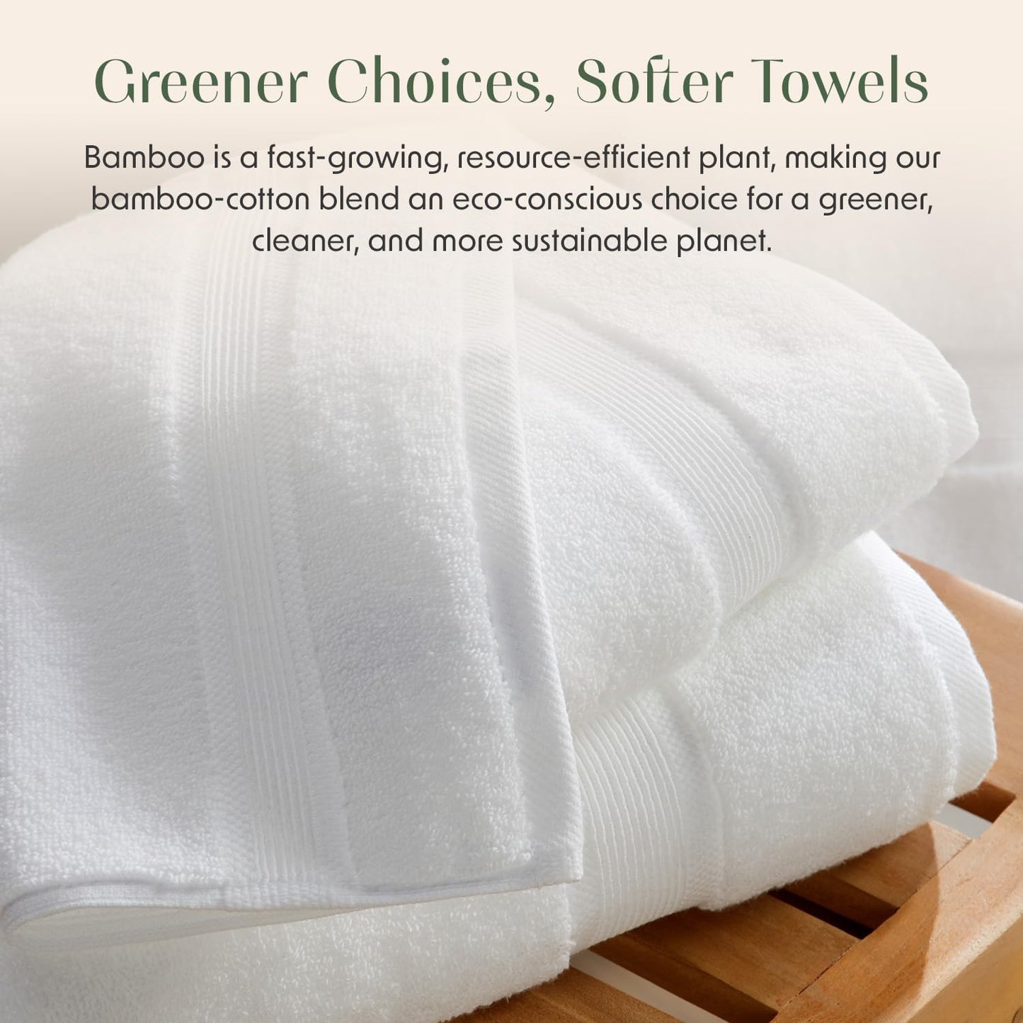 4-Piece Bamboo Rayon Cotton Bath Towel Set