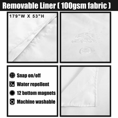Waffle Weave Cotton Blend Shower Curtain