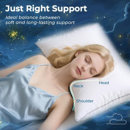 4-Pack Firm Down Alternative Pillows, Queen Size