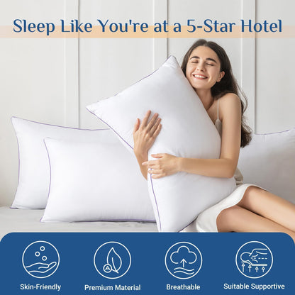 4-Pack Down Alternative Bed Pillows, Standard Size