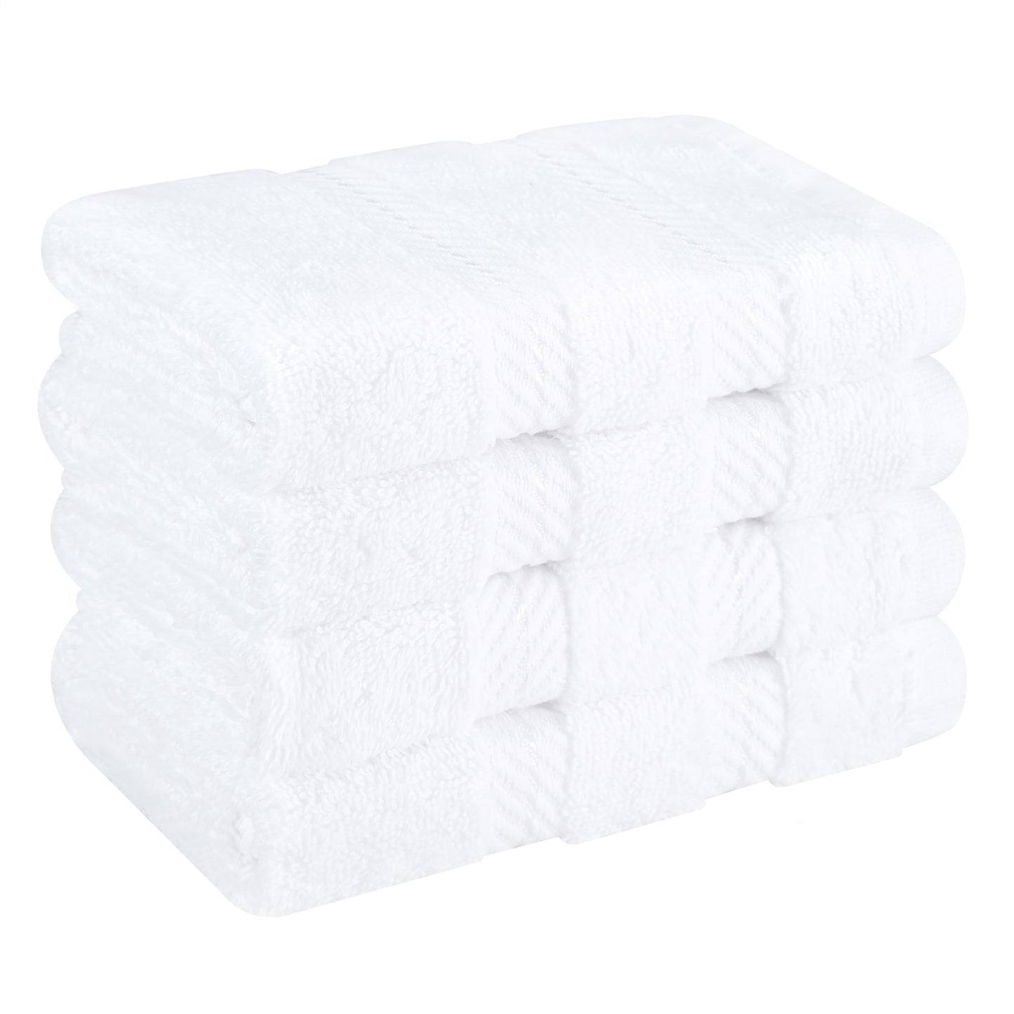 4-Piece Turkish Cotton Washcloth Set, 600 GSM