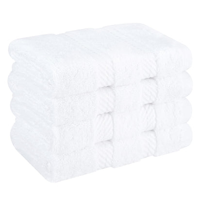 4-Piece Turkish Cotton Washcloth Set, 600 GSM