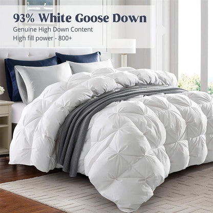 King Goose Down Comforter – 800 Fill Power Cotton Duvet Insert