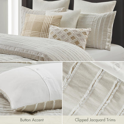 Boho Jacquard Comforter Set with Removable Cover King Size